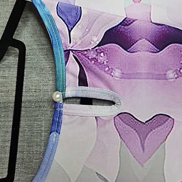 INDIA BOUTIQUE BLUE FLORAL SUMMER / BEACH DRESS - Picture 5 of 8